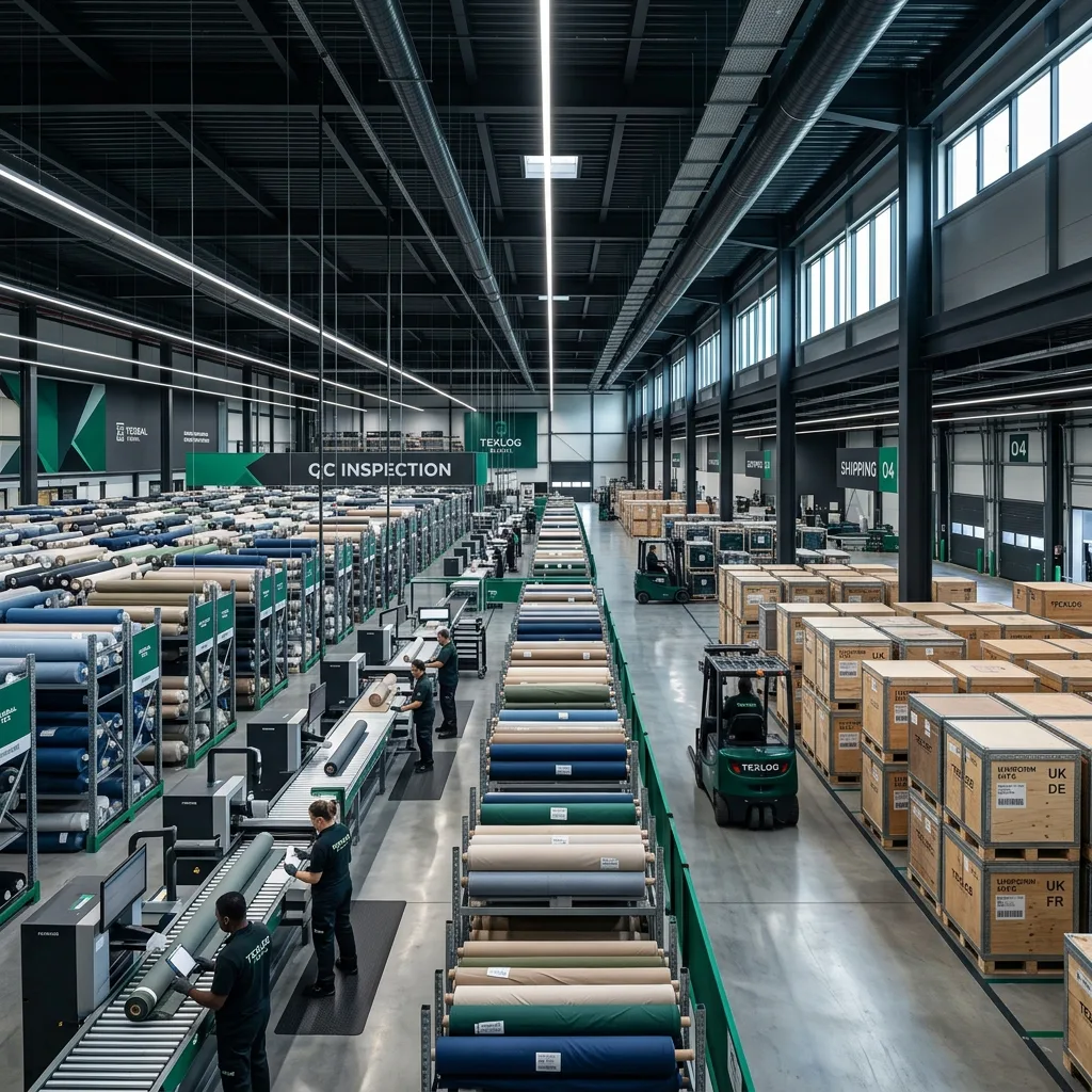 Textile procurement and commercial garment logistics warehouse
